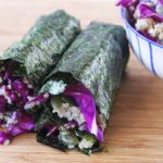 red cabbage sushi rolls