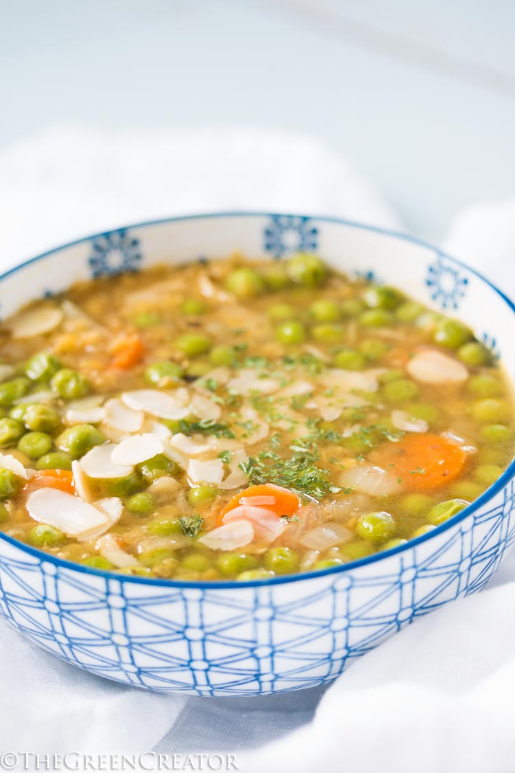 one pot protein peas soup
